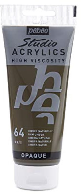 Pébéo 831064 Studio Acrylique Tube Ombre Naturelle 100 ml