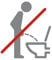 Wandora Wandtattoo WC Piktogramm im Sitzen pinkeln I dunkelgrau (BxH) 11 x 12 cm I Bad Badezimmer Toilette Sticker Aufkleber Wandaufkleber Wandsticker G032