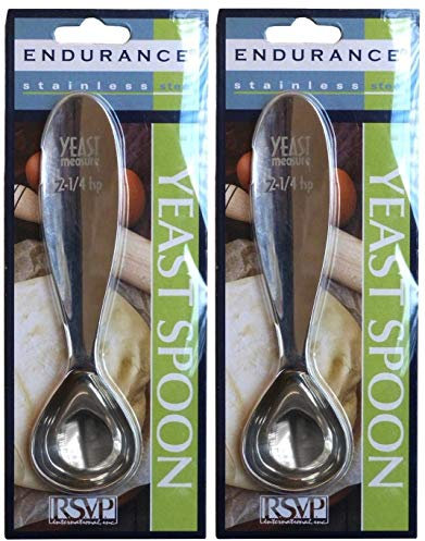 RSVP Endurance Yeast Spoon - 2 ¼ TSP. Stainless Steel Measuring Spoon (2-Pack)