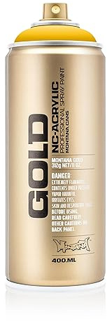 Montana Cans 285608 Spray Can Gold 400 ml – Gld400-S1010 – Shock Yellow