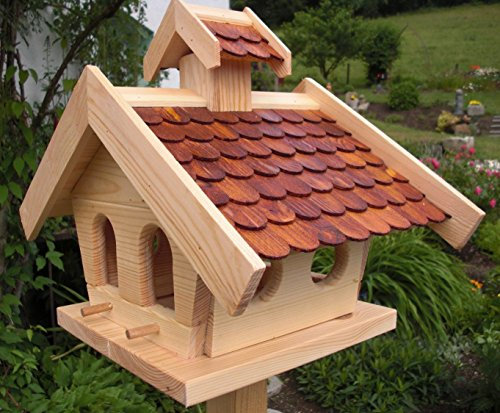 Vogelhaus-Vogelhäuser Vogelfutterhaus Vogelhäuschen aus Holz Vogelhausständer Nistkasten Schreinerarbeit in unterschiedlichen Farben erhältlich … (Vogelhaus V13)