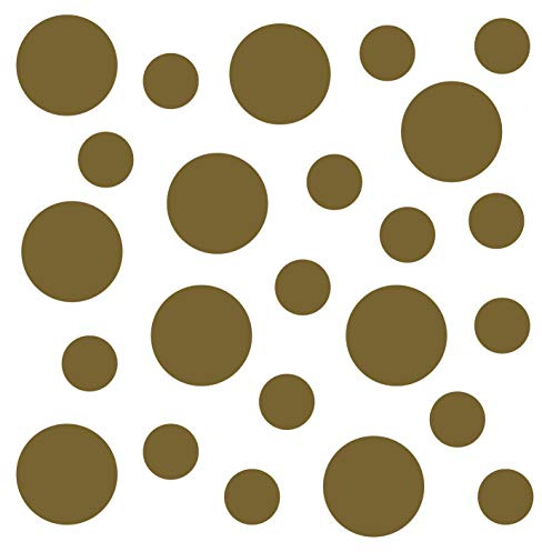 kleb-Drauf | 24 Punkte | Gold - glänzend | Wandtattoo Wandaufkleber Wandsticker Aufkleber Sticker | Wohnzimmer Schlafzimmer Kinderzimmer Küche Bad | Deko Wände Glas Fenster Tür Fliese