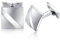 HONEY BEAR 1 Paar Herren Manschettenknöpfe Hochzeit Cufflinks Silber Edelstahl,MEHRWEG