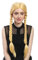 WIG ME UP - 90958-ZA88C Perücke Damen Fasching Karneval Zwei geflochtene Zöpfe Goldblond Gelb Blond Goldmarie 60 cm