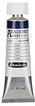 Schmincke - AKADEMIE Acryl color, Indigo in 60 ml-Tube, 23444011, feine Künstler-Acrylfarbe, brillant, hoch lichtecht und kadmiumfrei, für Acrylmalerei, Mixed Media