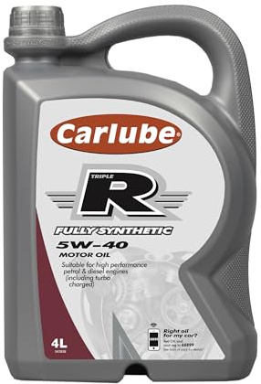 Carlube Triple R 5W-40 Fully Synthetic Engine Oil 4L Superior Protection for High-Performance Engines Ideal for Modern Gasoline and Diesel Cars