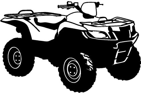 Samunshi® ATV Autoaufkleber Quad Gelände 70 x 46cm schwarz