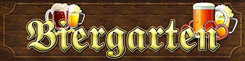 Werbebanner, Plane Biergarten mit Ösen, 2000 x 500 mm