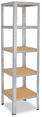 shelfplaza® 200x50x50cm HOME Schwerlastregal verzinkt/Metallregal mit 5 Böden/Kellerregal Metall, Garagenregal, Werkstattregal oder Regal Lagerregal/Steckregal Metall mit 175kg Tragkraft