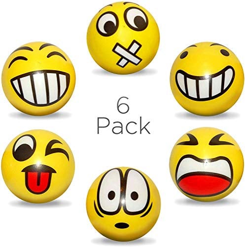 envami® Stressball zum Kneten - Anti Stress Spielzeug Ball - 6Stk. Emoji Gesichter - Für Erwachsene - Kinder - Antistressbälle für Kinder - Antistressball Erwachsene