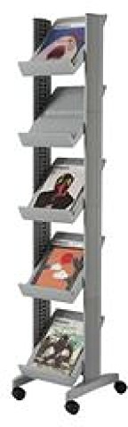 1 X PAPERFLOW Prospektständer 5x A4 alu 259N.35