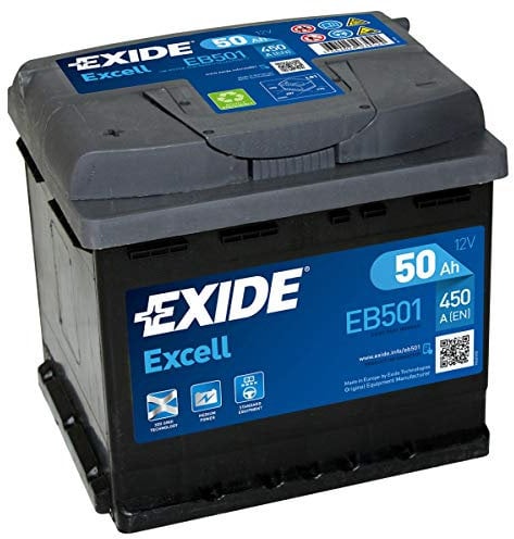 EXIDE Excell EB501 Batterie de Voiture 50Ah 450A