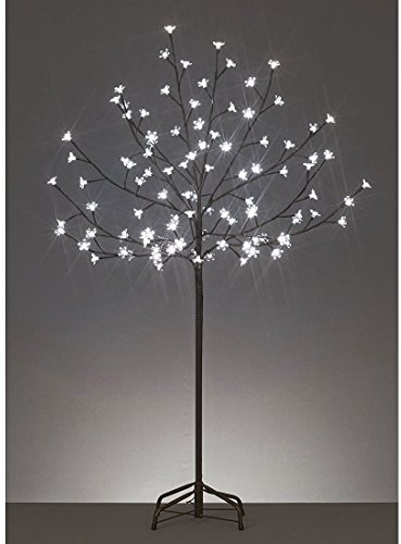 Premier LV150CHW - Albero di ciliegio da 1,5 m, 150 LED bianchi, decorazioni natalizie