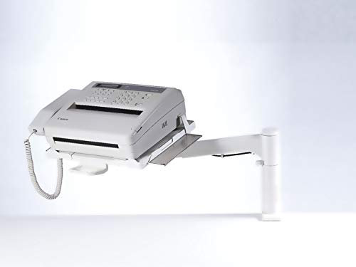 Exacompta 89340D Telefon-Schwenkarm Classic (360° schwenkbar, 250 x 175mm, Kabelführung) 1 Stück, lichtgrau