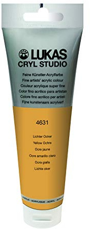 Lukas Cryl Studio 125 ml, Acrylfarbe in Premium-Qualität, Lichter Ocker
