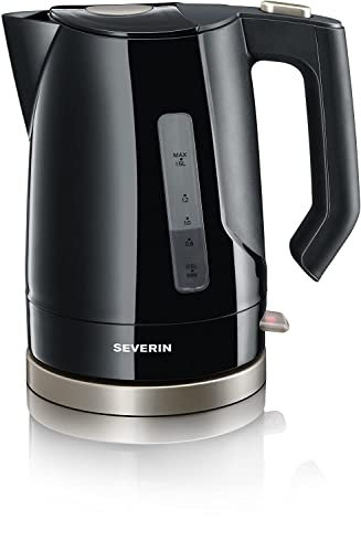 Severin WK 3390 - Hervidor de agua, 1,5 l, 2200 W, color negro y gris