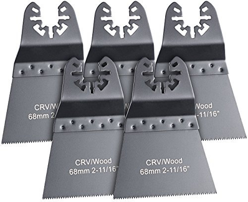 AGT Professional Sägeblätter: Standard-Tauchsägeblatt, 68 mm, CRV, Schnellspannung, 5er-Set (Multifunktionswerkzeug)