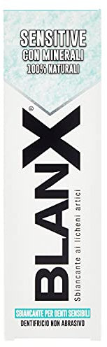 Blanx, Zahnpasta für empfindliche Zähne, Mundhygiene auf Basis von arktischen Flechten, Hydroxyapatit, Kaliumchlorid und Xylitol, 75 ml