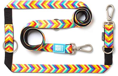 Max & Molly Multifunktions Hundeleine 2m mit 2 Karabinern, Summertime/M Umhängeleine Gepolstert, Sicher & Flexibel – Komfort für deinen treuen Begleiter