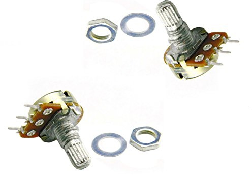 ProTechTrader 1k Ohm Potentiometer (2pcs) - Linear Taper Rotary Panel Pot