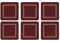 Pimpernel Classic Burgundy Coasters, Set of 6
