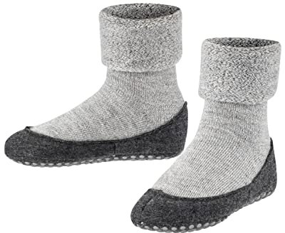 FALKE Cosyshoe K Hp lana con suola in gomma 1 paio, Calze da casa , Grigio Light Grey 3400, 31-32