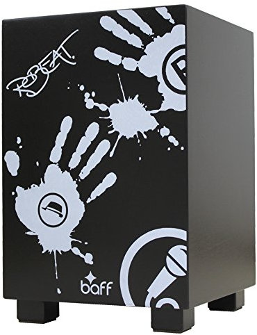 baff Musikmöbel 416 Robeat Beatbox mit Sitzhöhe 42 cm mit Aufdruck schwarz