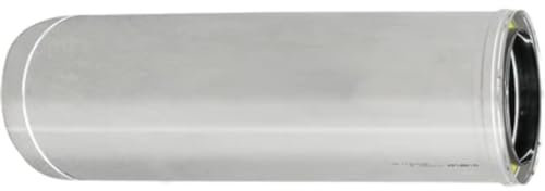 Doppelwandiges Edelstahlrohr für Schornsteine, 1 m x 200-250 mm