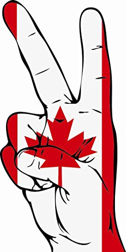 U24 Aufkleber Peace Finger Kanada Autoaufkleber Sticker