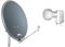 OPTICUM QA60 Satellitenschüssel 60 cm anthrazit mit Twin LNB LTP 04H - 4K HD & 3D fähig - Witterungsbeständige Sat-Antenne aus Stahl inkl. 2 Mastschellen - Sat Anlage für 2 Teilnehmer
