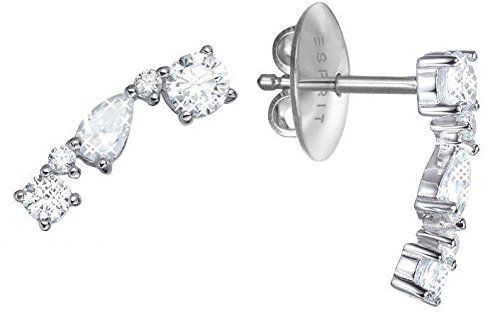 Esprit Damen-Ohrhänger Diadem 925 Silber rhodiniert Zirkonia weiß Rundschliff 1.5 cm - ESER92990A000