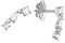 Esprit Damen-Ohrhänger Diadem 925 Silber rhodiniert Zirkonia weiß Rundschliff 1.5 cm - ESER92990A000