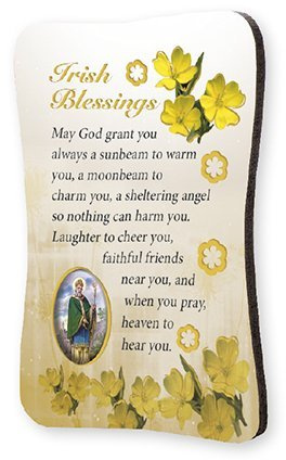 Loving Jesus FRIDGE MAGNET- IRISH BLESSING - Wood Plaque/Fridge Magnet/IRISH BLESSING - Wood Plaque - 2 1/8 x 3 1/8