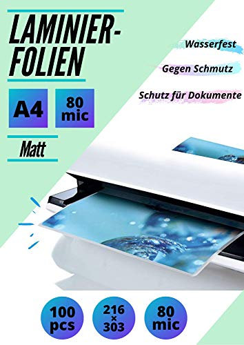 100 Laminierfolien DIN A3 2x 75/80 mic., matt