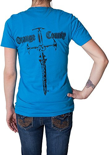 OCC Orange County Choppers Female Shirt Classic Sword Blue-XL