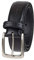 Columbia Men's Casual Leather Belt -Trinity Style for Jeans Khakis Dress Leather Strap Silver Prong Buckle Belt,Black,56