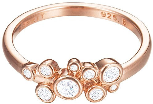 Esprit Essential Damen-Ring ROSE 925 Silber rhodiniert Zirkonia transparent