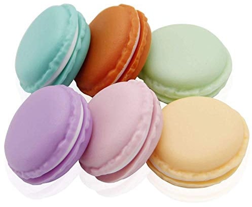 Coolrunner Macaron Case, 6PCS Multicolored Mini Jewelry Box, Portable & Durable Storage Box