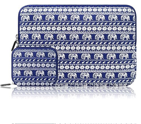 Arvok 13 13.3 14 Inch Canvas Fabric Laptop Sleeve Colorful Pattern With Extra Bag/Water-resistant Notebook Computer Case/Ultrabook Tablet Briefcase Carrying Bag/Pouch Cover For MacBook Air/Pro/Acer/Asus/Dell/Lenovo/HP/Samsung