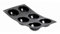 De Buyer - Plaque de 6 mini demi-sphères MOUL'FLEX en silicone - 17,5 x 30 cm, diamètre 7 cm -, Noir