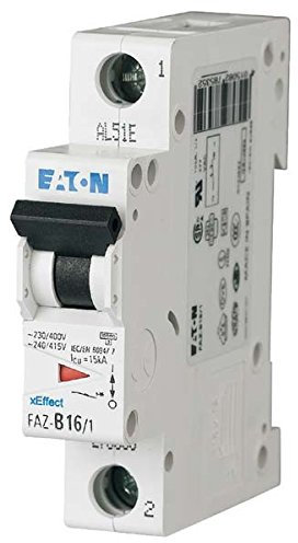 Eaton 278584 Leitungsschutzschalter, 16A, 1P, D-Char, White