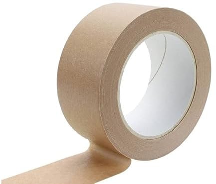 48mm x 50m Premium 70gsm Brown Self Adhesive Backing Kraft Paper Tape Picture Framing Framers Tape