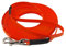 LENNIE Leichte BioThane Schleppleine, 9mm, Hunde 5-15kg, 30m lang, mit Handschlaufe, Neon-Orange, genäht