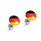Taffstyle® Fußball Fanartikel 1 Paar Ohrstecker Ohrringe Stecker mit Fussball Weltmeisterschaft WM & EM Europameisterschaft 2016 Deutschland - Schwarz Rot Gold