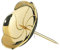 Kerzenstecker, Kranzteller Lotos Blume Gold Messing Poliert 8 cm, mit abschraubbaren Dorn
