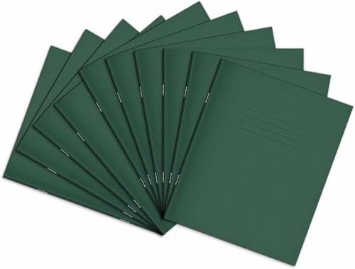 Rhino 8 x 6.5 Exercise Books, 5mm Squared, 48-Page / 100-Pack, Dark Green | Notebooks with Small-Squared Paper, Ideal for Maths Lessons - Perfect for Calculations, Plotting Charts & Technical Drawing