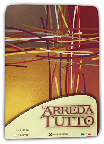 Telo ARREDO copritutto Gran Foulard copriletto COPRIDIVANO Tessuto (1 Piazza, Kioto Arancio)