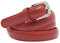 YEHMAN klassischer dünner damen Ledergürtel breite 2 cm Länge 120 cm kürzbar Rot
