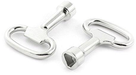 Toogoo(R) - Lot de 2 clés triangulaires en métal pour verrou triangulaire de 8 mm