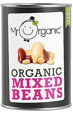 Mr Organic - Mixed Beans 400g - Organic. High in Protein & Fibre - Ready to Eat - Perfect for Salads, Stews, and Soups - Non-GMO and Gluten-Free